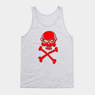 No Passage Skull Crossbones Danger Warning Hazard Bones Risk Tank Top